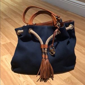 Michael Kors maritime Handbag, blue canvas